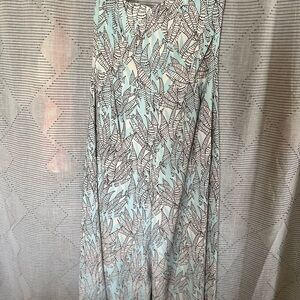 H&M Black and White Leaf Print Jumpsuit